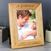 Thumbnail 1 - Personalised Godfather 5x7 Wooden Photo Frame