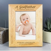 Thumbnail 2 - Personalised Godfather 5x7 Wooden Photo Frame