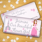 Thumbnail 1 - Personalised Fabulous Flower Girl Milk Chocolate Bar