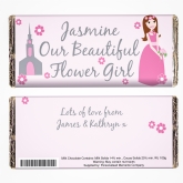 Thumbnail 2 - Personalised Fabulous Flower Girl Milk Chocolate Bar