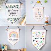 Thumbnail 1 - Personalised Linen Hanging Banners