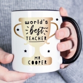 Thumbnail 1 - World's Best Teacher Personalised Trophy Mug