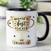 Thumbnail 2 - World's Best Teacher Personalised Trophy Mug