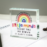 Thumbnail 1 - Personalised Shape Little Minds Teacher Crystal Token