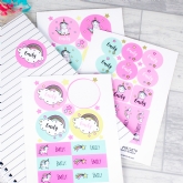 Thumbnail 2 - Personalised Unicorn Baby Sticker Set