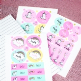 Thumbnail 4 - Personalised Unicorn Baby Sticker Set