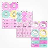 Thumbnail 5 - Personalised Unicorn Baby Sticker Set