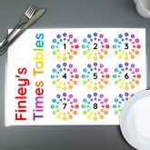 Thumbnail 1 - Personalised Times Tables Children's Placemat