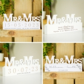 Thumbnail 1 - Personalised Wooden Mr & Mrs Ornament 