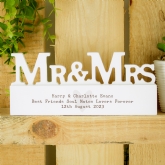 Thumbnail 10 - Personalised Wooden Mr & Mrs Ornament 