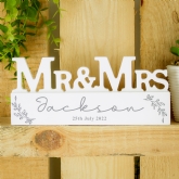 Thumbnail 3 - Personalised Wooden Mr & Mrs Ornament 