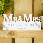 Thumbnail 4 - Personalised Wooden Mr & Mrs Ornament 