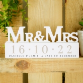 Thumbnail 6 - Personalised Wooden Mr & Mrs Ornament 