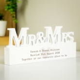 Thumbnail 8 - Personalised Wooden Mr & Mrs Ornament 