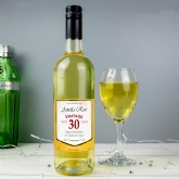 Thumbnail 3 - Personalised Wine with Vintage 30th Label