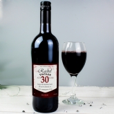 Thumbnail 4 - Personalised Wine with Vintage 30th Label