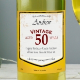 Thumbnail 2 - Personalised Wine with Vintage 50th Label