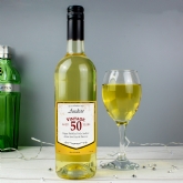Thumbnail 3 - Personalised Wine with Vintage 50th Label