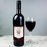 Thumbnail 5 - Personalised Wine with Vintage 50th Label