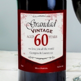 Thumbnail 4 - Personalised Wine with Vintage 60th Label