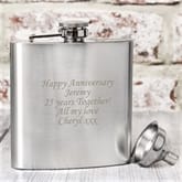 Thumbnail 1 - Personalised Stainless Steel Hip Flask