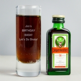 Thumbnail 1 - Personalised Shot Glass and Miniature Jägermeister