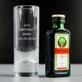 Thumbnail 3 - Personalised Shot Glass and Miniature Jägermeister