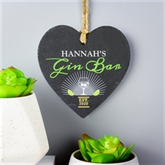 Thumbnail 1 - Personalised Gin Bar Slate Heart Decoration