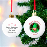 Thumbnail 1 - Personalised 1st Christmas Photo Upload Bauble
