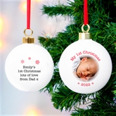 Thumbnail 2 - Personalised 1st Christmas Photo Upload Bauble