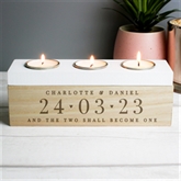 Thumbnail 4 - Personalised Large Date Triple Tea Light Box