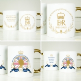 Thumbnail 1 - Personalised Queen's Commemorative Gold Handle Mugs