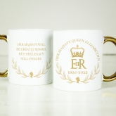 Thumbnail 4 - Personalised Queen's Commemorative Gold Handle Mugs