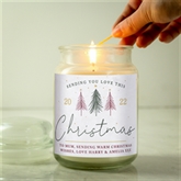 Thumbnail 4 - Large Personalised Sending You Love Christmas Scented Jar Candle