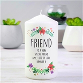 Thumbnail 4 - Personalised Floral Pillar Candle