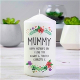 Thumbnail 6 - Personalised Floral Pillar Candle