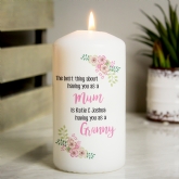 Thumbnail 1 - Personalised The Best Thing Pillar Candle