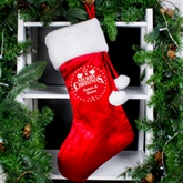 Thumbnail 2 - Personalised Christmas Wishes Luxury Red Stocking