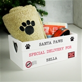 Thumbnail 1 - Personalised Santa Paws White Wooden Christmas Crate