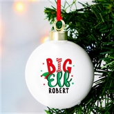 Thumbnail 1 - Personalised Big Elf Christmas Bauble
