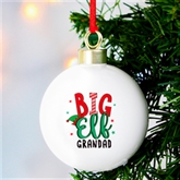 Thumbnail 3 - Personalised Big Elf Christmas Bauble