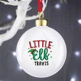 Thumbnail 3 - Personalised Little Elf Christmas Bauble