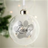 Thumbnail 1 - Personalised Pet Glass Christmas Bauble