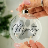 Thumbnail 2 - Personalised Pet Glass Christmas Bauble