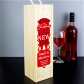 Thumbnail 1 - Personalised Merry Christmas & A Happy New Year Wooden Bottle Box