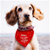 Thumbnail 3 - Personalised 'Too cute for the naughty list' Dog Bandana