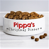 Thumbnail 2 - Personalised Christmas Dinner Medium Pet Bowl