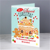 Thumbnail 2 - Personalised Gingerbread House Christmas Card
