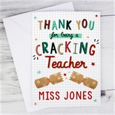 Thumbnail 1 - Personalised Cracking Teacher Christmas Card