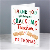 Thumbnail 2 - Personalised Cracking Teacher Christmas Card